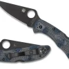 Spyderco Delica® 4 Gray-Blue Zome Super Blue Black Blade Sprint Run®