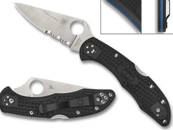 Spyderco Delica® 4 Lightweight Thin Blue Line