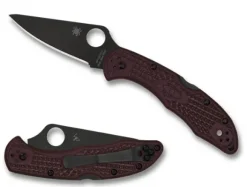 Spyderco Delica&reg; 4 Lightweight Micro-Melt&reg; PD#1 Black Blade