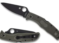 Spyderco Endela&reg; OD Green FRN CPM CRU-WEAR Black Blade Exclusive