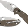 Spyderco Manix&reg; 2 Brown Canvas Micarta CPM CRU-WEAR
