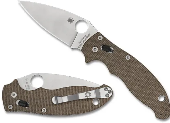 Spyderco Manix® 2 Brown Canvas Micarta CPM CRU-WEAR