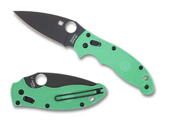 Spyderco Manix® 2 Lightweight FRCP Mint Green CPM M4 Black Blade Exclusive