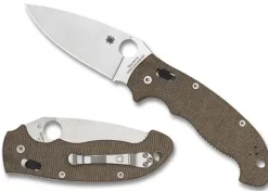 Spyderco Manix&reg; 2 XL Brown Canvas Micarta CPM CRU-WEAR