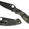 Spyderco Military™ 2 Camo G-10 Black Blade PlainEdge