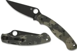 Spyderco Military™ 2 Camo G-10 Black Blade PlainEdge