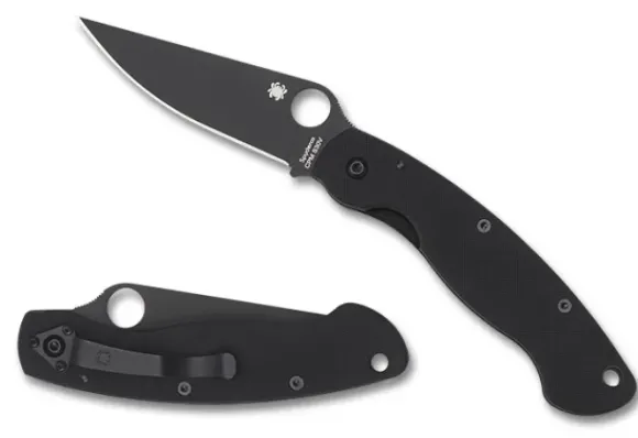 Spyderco Military™ Model G-10 Black / Black Blade