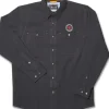 Spyderco Orvis® Men's Tech Chambray Work Shirt Black Long Sleeve