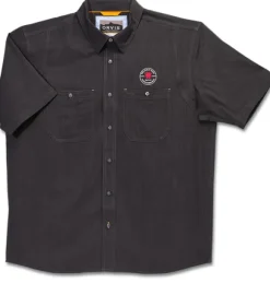 Spyderco Orvis® Men's Tech Chambray Black Work Shirt Short Sleeve