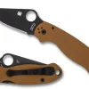Spyderco Para® 3 Coyote Brown G-10 CPM 10V Black Blade Exclusive