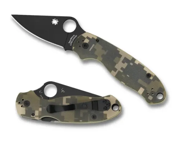 Spyderco Para® 3 G-10 Camo Black Blade