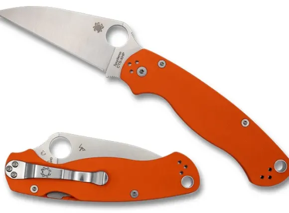 Spyderco Para Military® 2 Orange G-10 CTS XHP Wharncliffe Exclusive