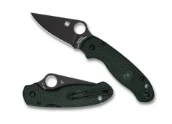Spyderco Para&reg; 3 Lightweight Deep Forest Green FRN CPM CRU-WEAR Black Blade Exclusive
