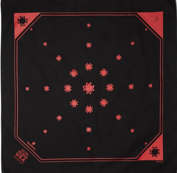 Spyderco Bandana Black w/ Red Bugs