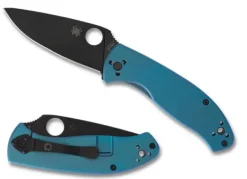 Spyderco Tenacious&reg; R.I.L. Blue Titanium Black Blade