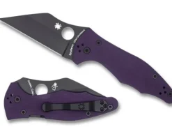 Spyderco Yojimbo™ 2 Purple G-10 CPM CRU-WEAR Black Blade Exclusive